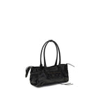 Black Calf Leather Bos Taurus Shoulder Bag Balenciaga
