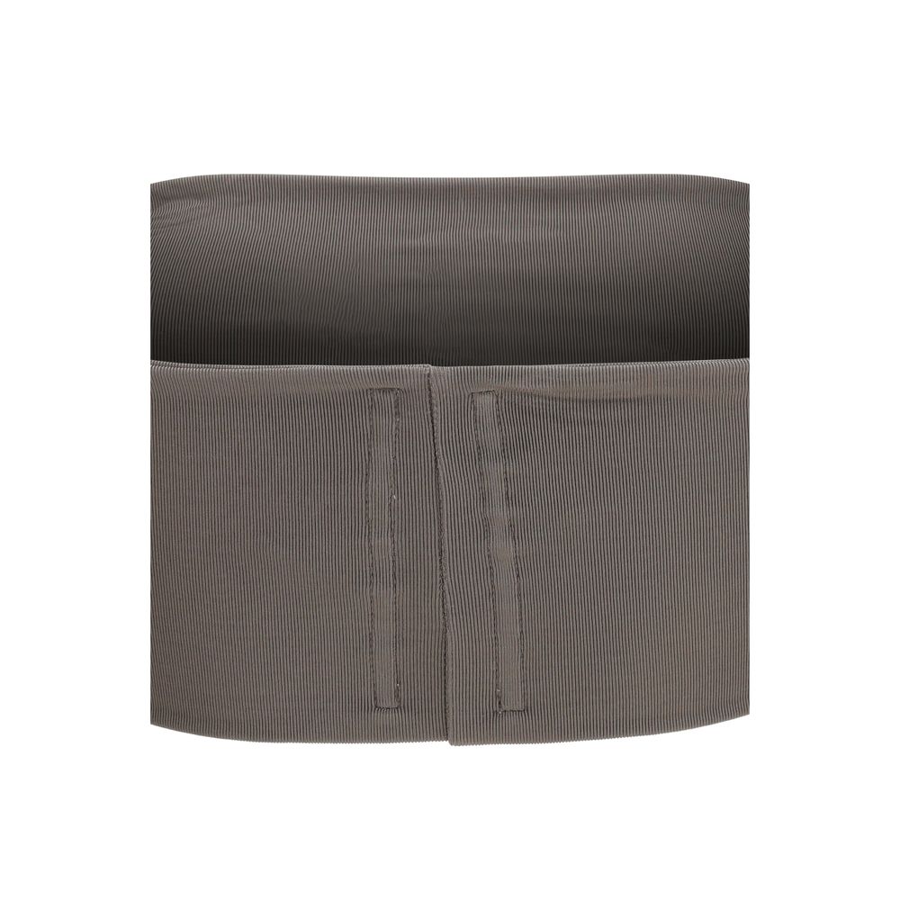 Gray Viscose Sleeveles T-Shirt Rick Owens