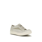 Beige Calf Leather Bos Taurus Low Top Sneakers Rick Owens