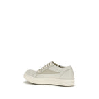 Beige Calf Leather Bos Taurus Low Top Sneakers Rick Owens