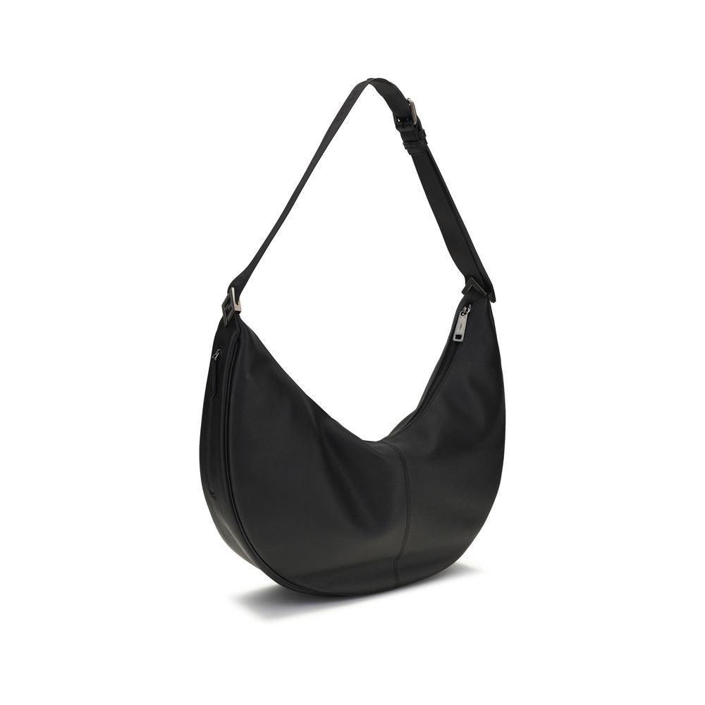 Black Calf Leather Bos Taurus Shoulder Bag Fendi