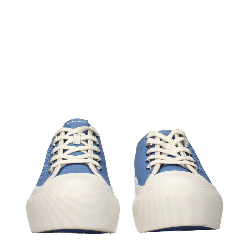 Blue Fabric Low Top Sneakers Jimmy Choo