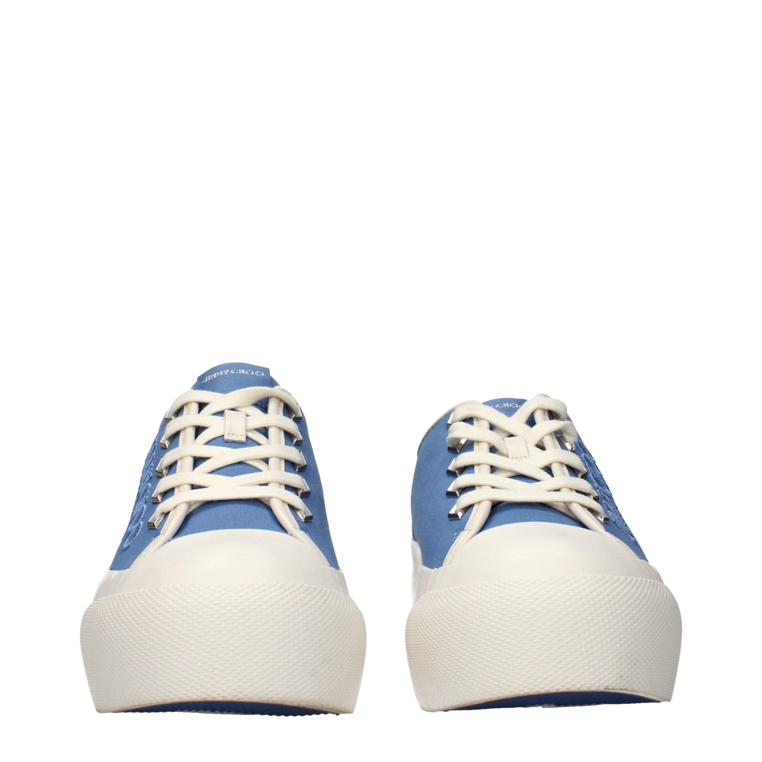 Blue Fabric Low Top Sneakers Jimmy Choo