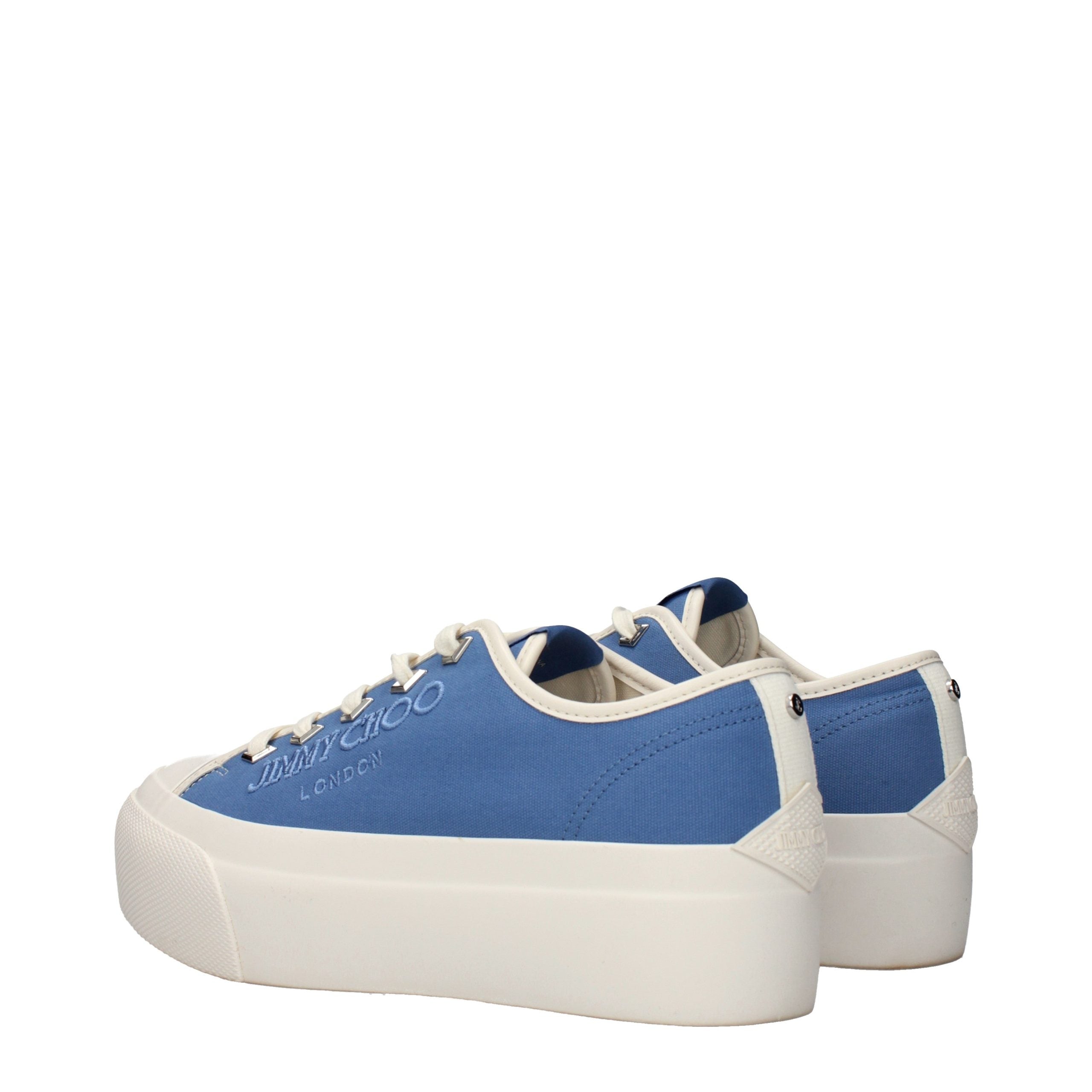 Blue Fabric Low Top Sneakers Jimmy Choo