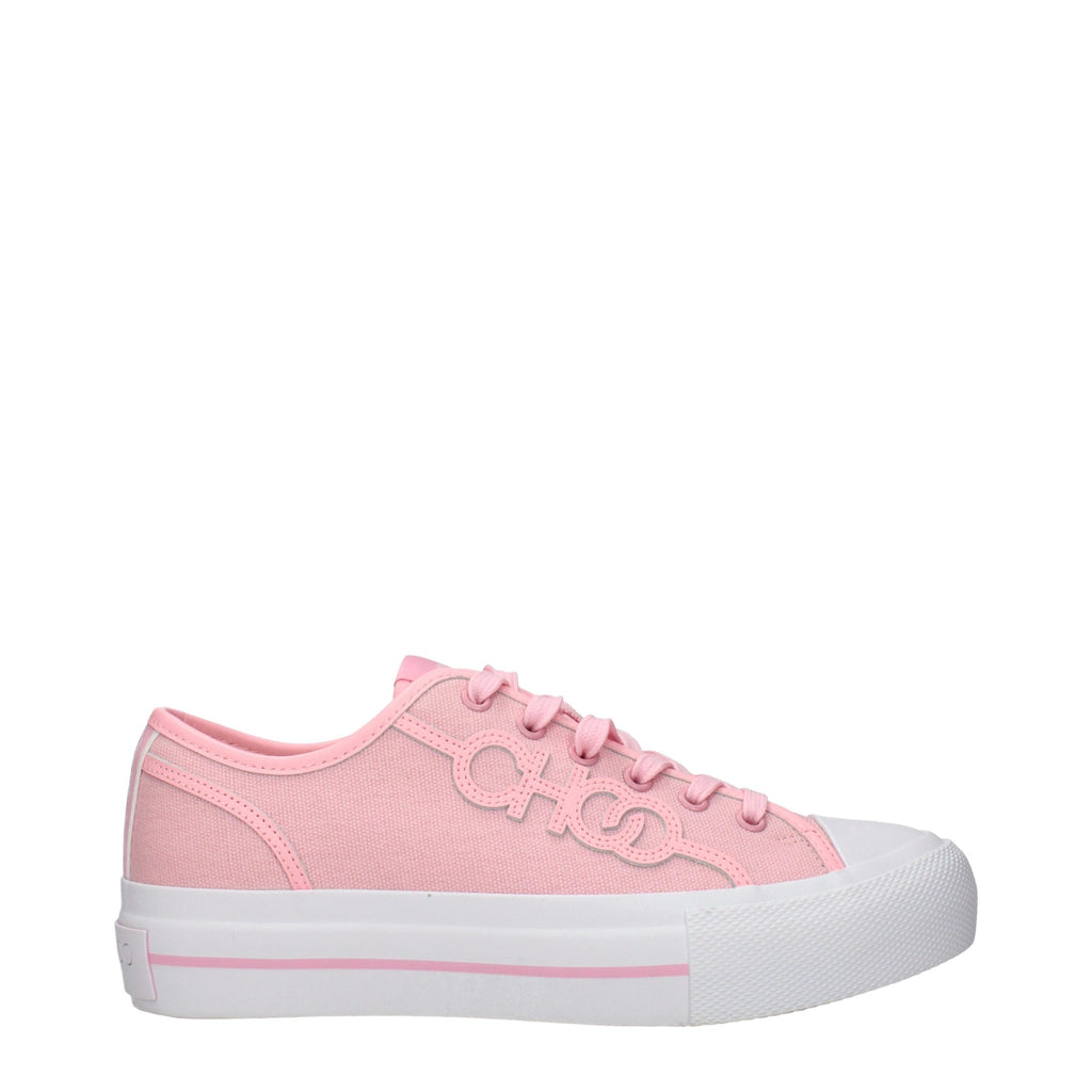 Pink Fabric Low Top Sneakers Jimmy Choo