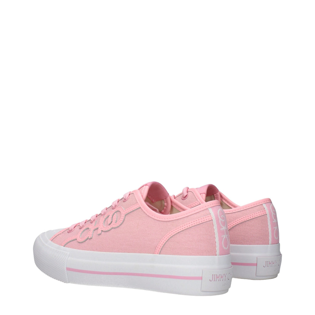 Pink Fabric Low Top Sneakers Jimmy Choo
