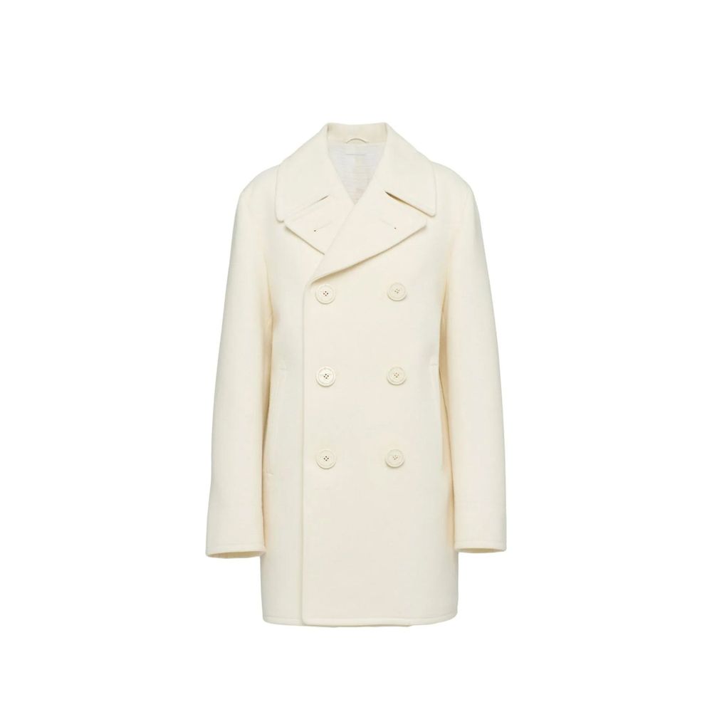White Wool Coat Prada