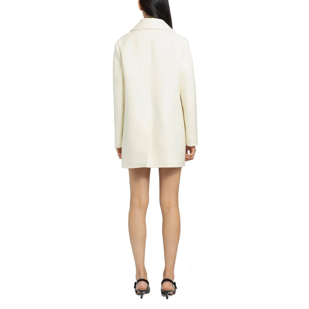 White Wool Coat Prada