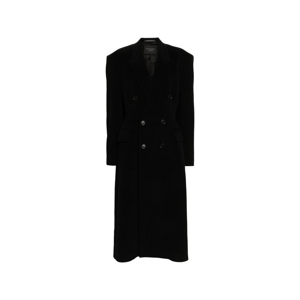 Black Cashmere Coat Balenciaga