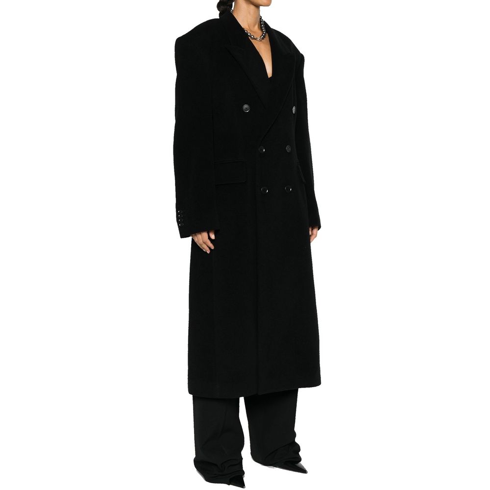 Black Cashmere Coat Balenciaga