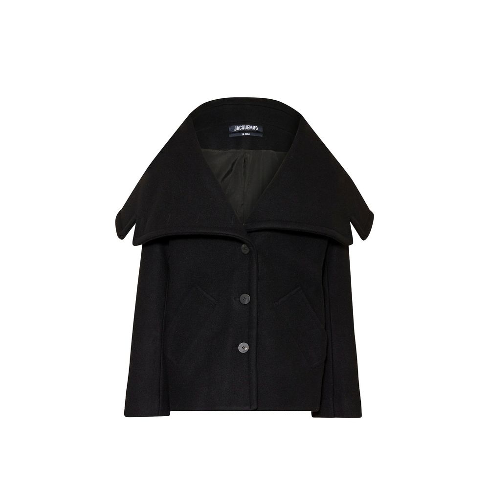 Black Virgin Wool Coat Jacquemus