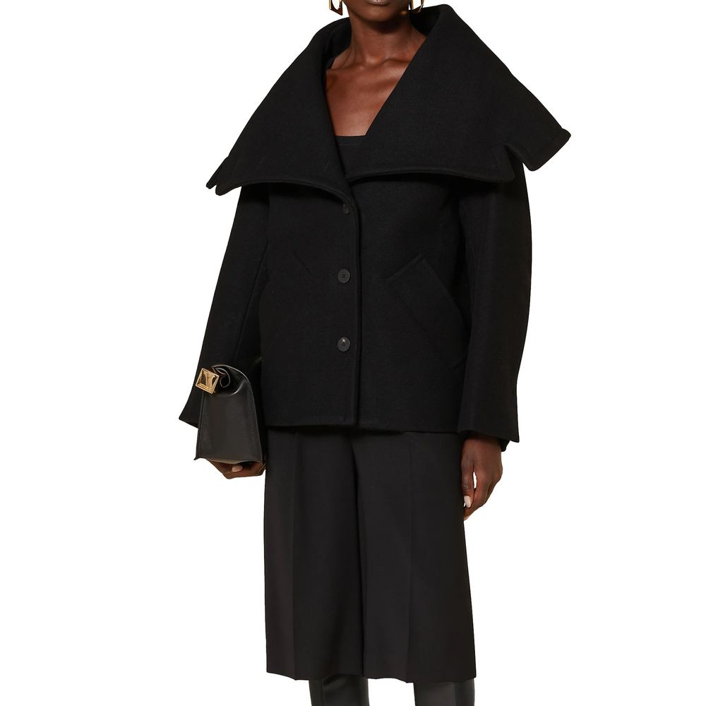 Black Virgin Wool Coat Jacquemus