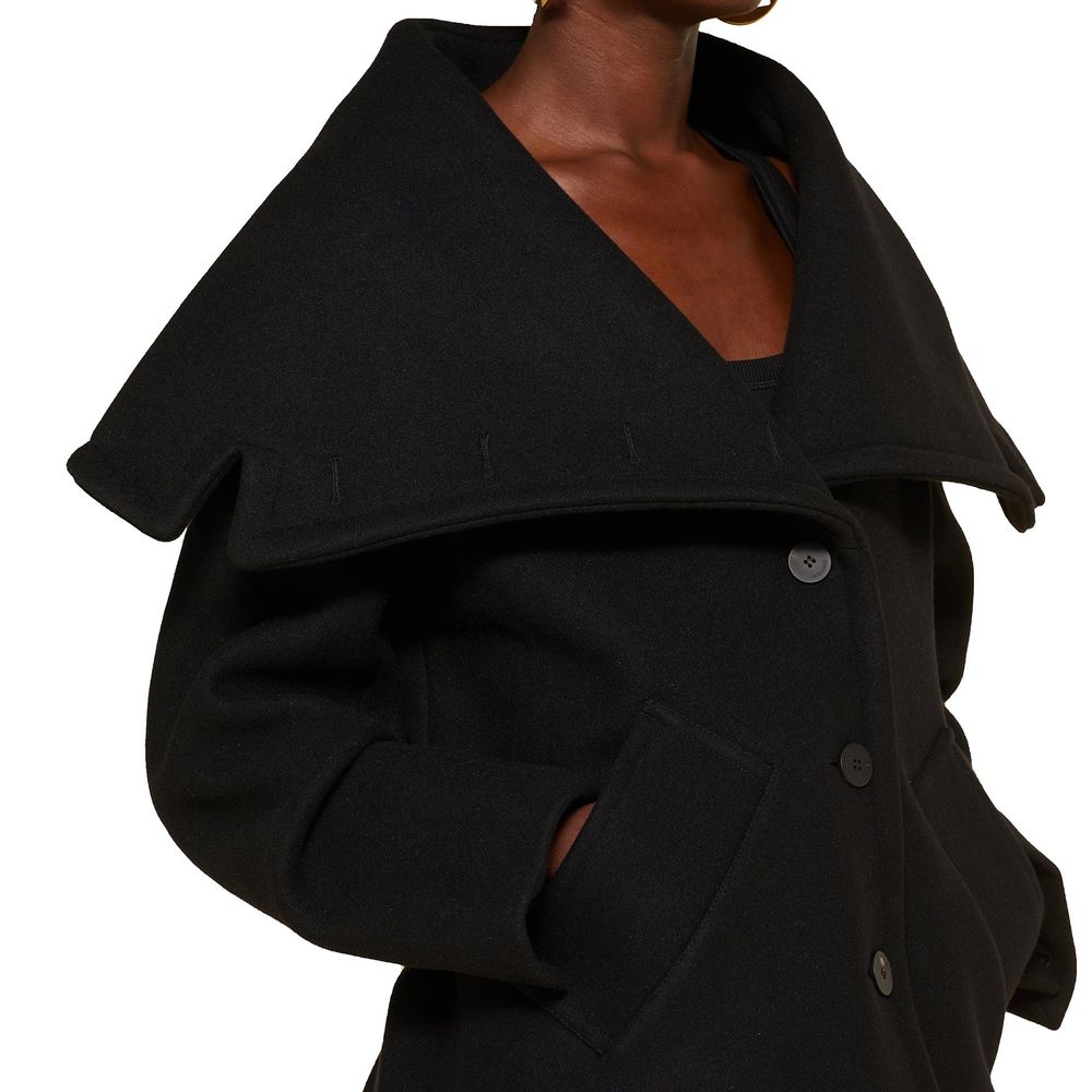 Black Virgin Wool Coat Jacquemus