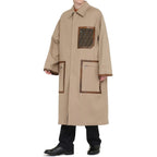 Beige Cotton Coat Fendi