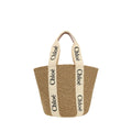 Beige Raffia Shoulder Bag Chloé