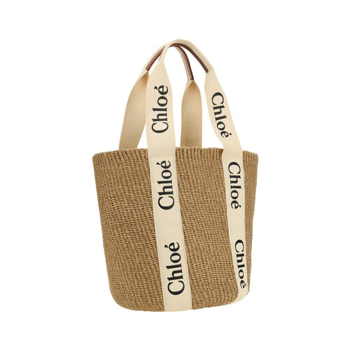 Beige Raffia Shoulder Bag Chloé