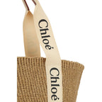Beige Raffia Shoulder Bag Chloé