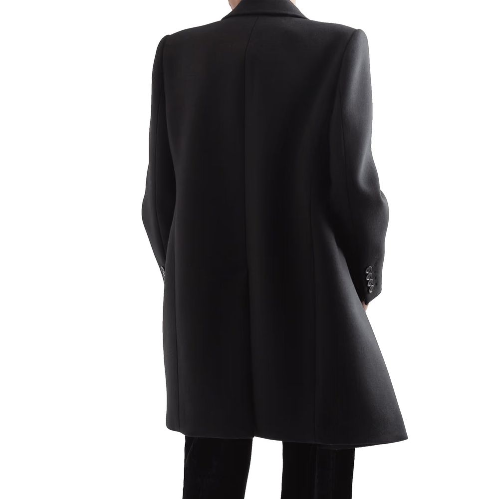 Black Wool Coat Saint Laurent