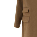 Brown Wool Coat Saint Laurent