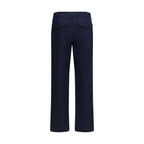 Blue Cotton Chino Pants Burberry