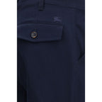 Blue Cotton Chino Pants Burberry
