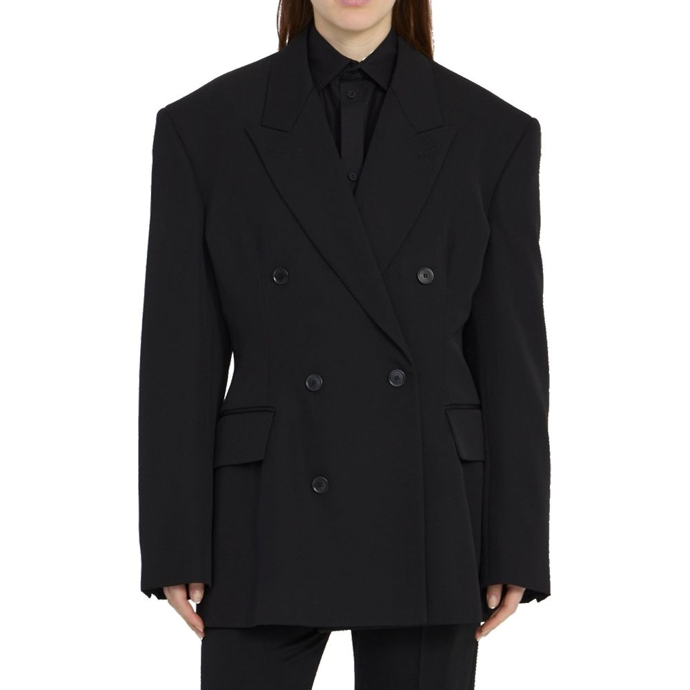 Black Wool Coat Balenciaga