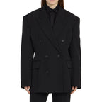Black Wool Coat Balenciaga