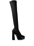 Black Fabric Over The Knee Jimmy Choo