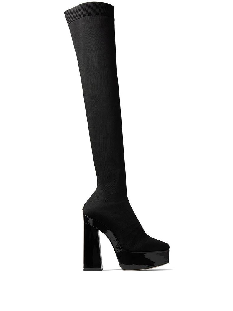 Black Fabric Over The Knee Jimmy Choo