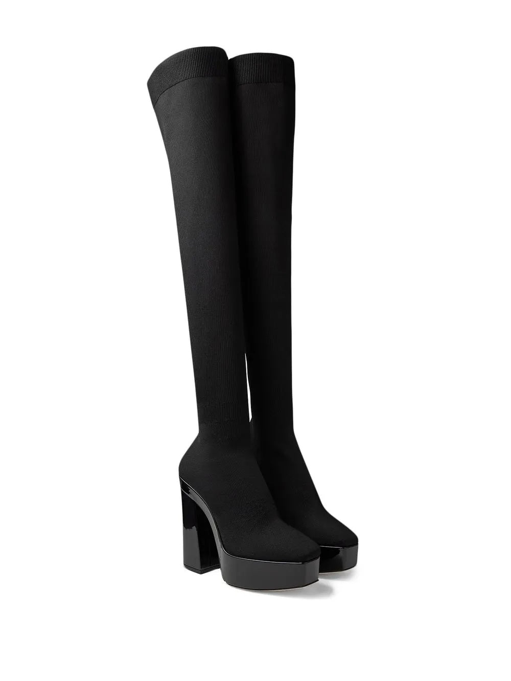Black Fabric Over The Knee Jimmy Choo