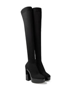 Black Fabric Over The Knee Jimmy Choo