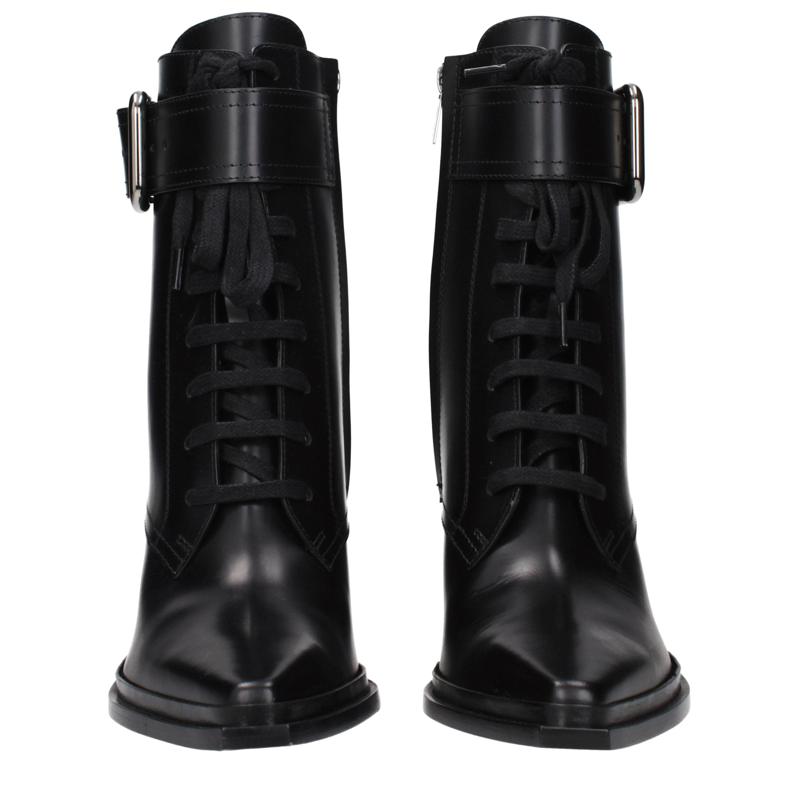 Black Leather Ankle Boots Jimmy Choo