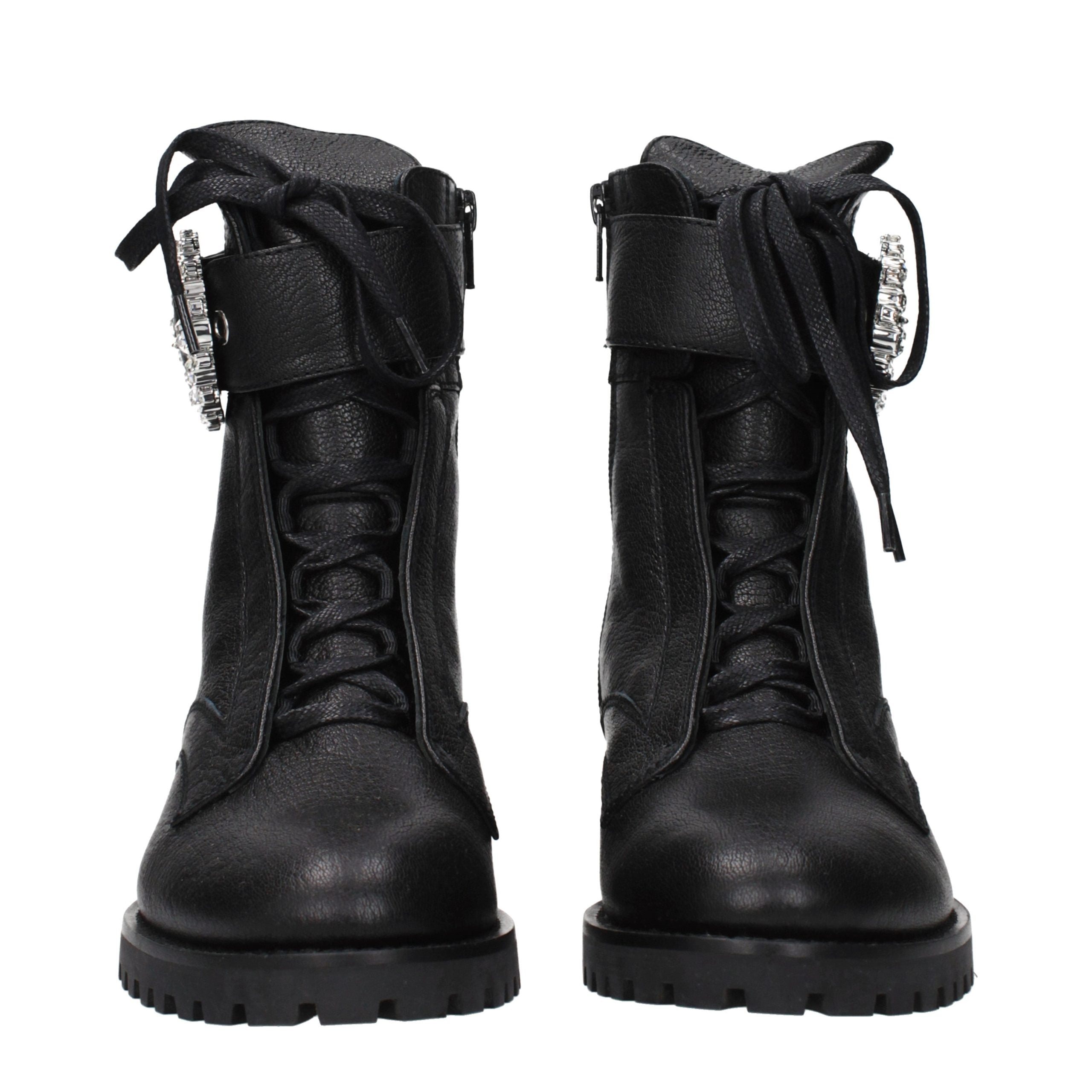 Black Leather Ankle Boots Jimmy Choo