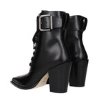 Black Leather Ankle Boots Jimmy Choo