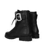 Black Leather Ankle Boots Jimmy Choo