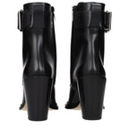 Black Leather Ankle Boots Jimmy Choo