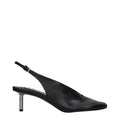 Black Leather High Heel Pumps