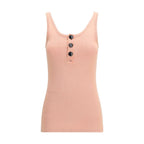 Multicolor Cotton Sleeveles T-Shirt