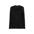 Black Cotton Long Sleeve T-Shirt
