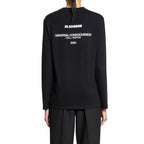 Black Cotton Long Sleeve T-Shirt