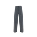 Gray Wool Casual Pants