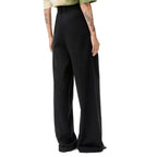Black Cotton Casual Pants