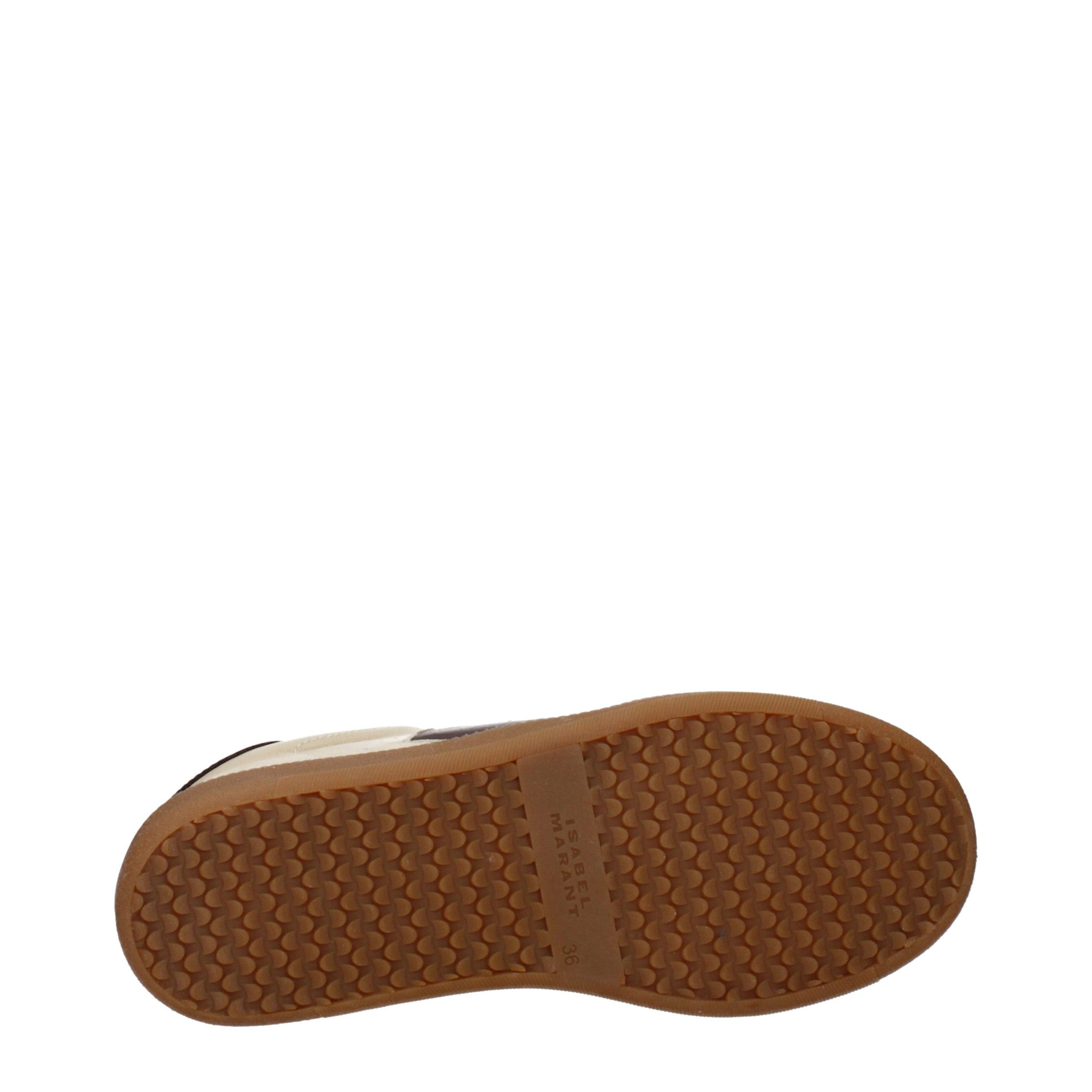 Beige Leather Low Top Sneakers