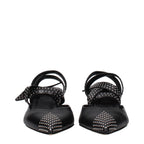 Black Leather High Heel Pumps