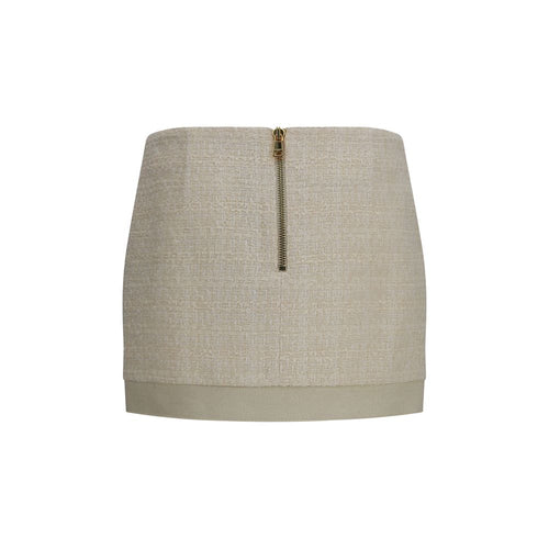 Beige Wool Oves Aries Mini Skirt