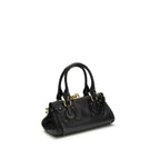 Black Buffalo Leather Shoulder Bag
