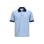 Blue Cotton Polo Shirt