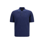 Blue Cotton Polo Shirt
