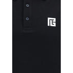 Black Cotton Polo Shirt