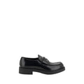 Black Calf Leather Bos Taurus Platform Loafers